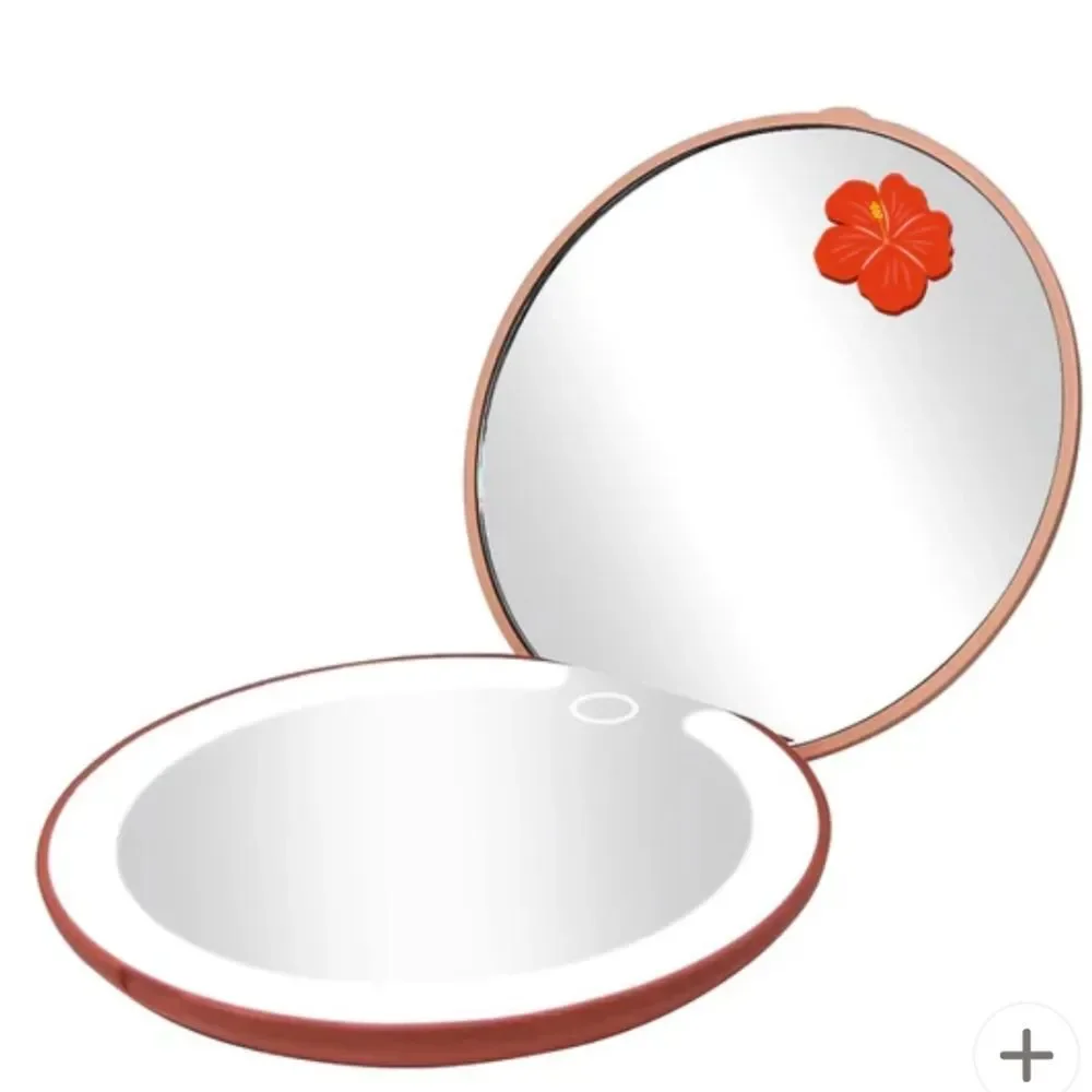 Impressions X Disney Stitch LED Rechargeable Compact Mirror- Coral